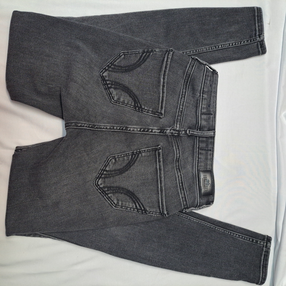Hollister Gray High-Rise Super Skinny Denim Jeans Women's Size W24 L28 - Picture 5 of 5